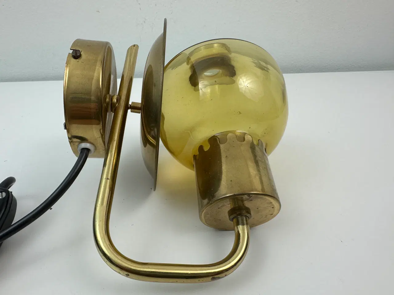 Billede 3 - Vintage lampe i messing / glas