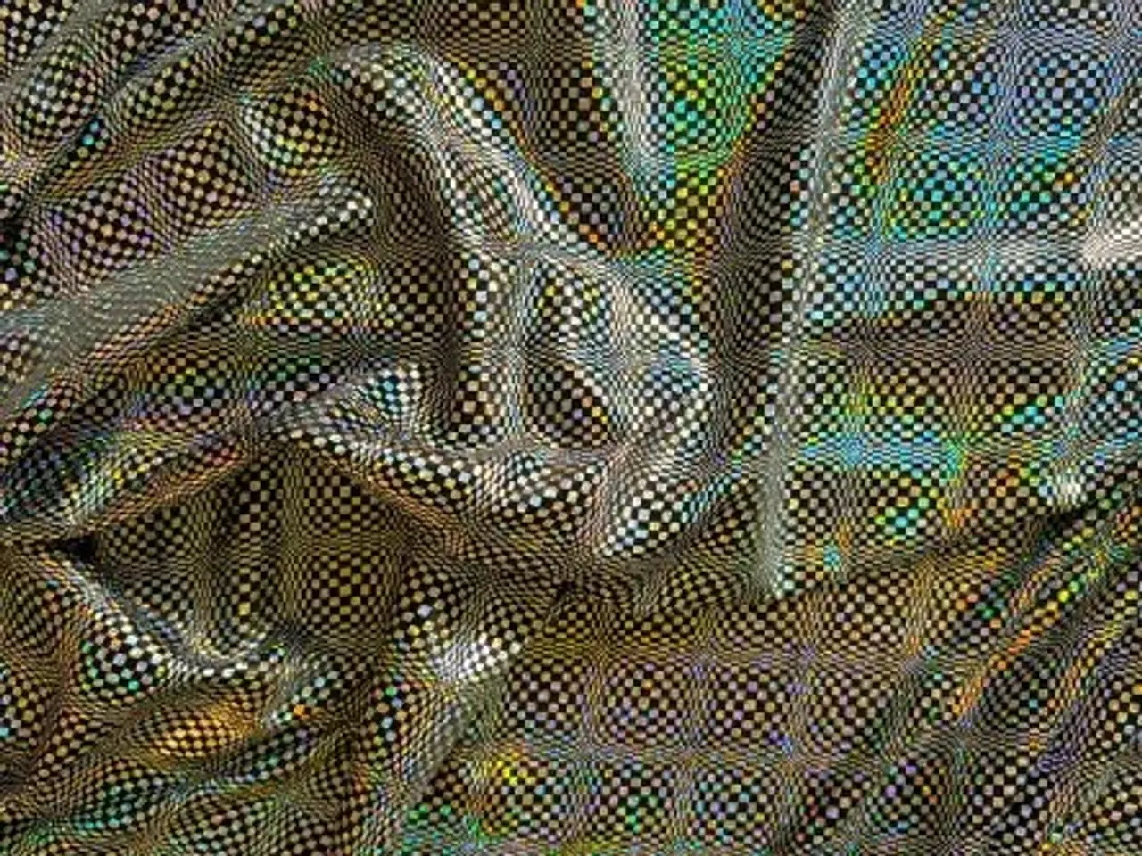 Billede 1 - Stof med holografisk mønster - feststof