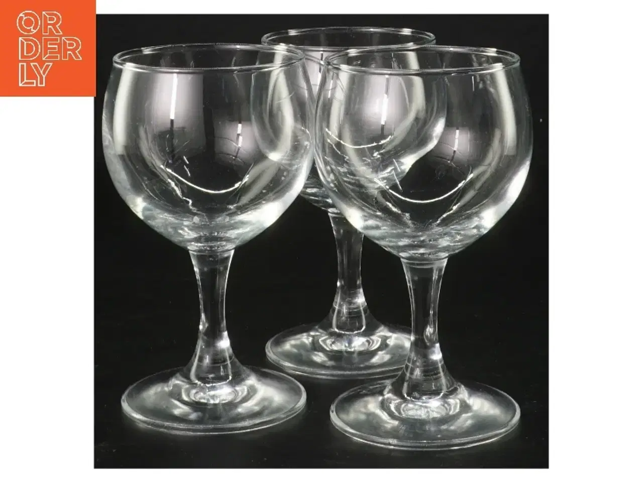 Billede 1 - 3 kraftige Vinglas  (str. Ø 6,5x12,5 cm)