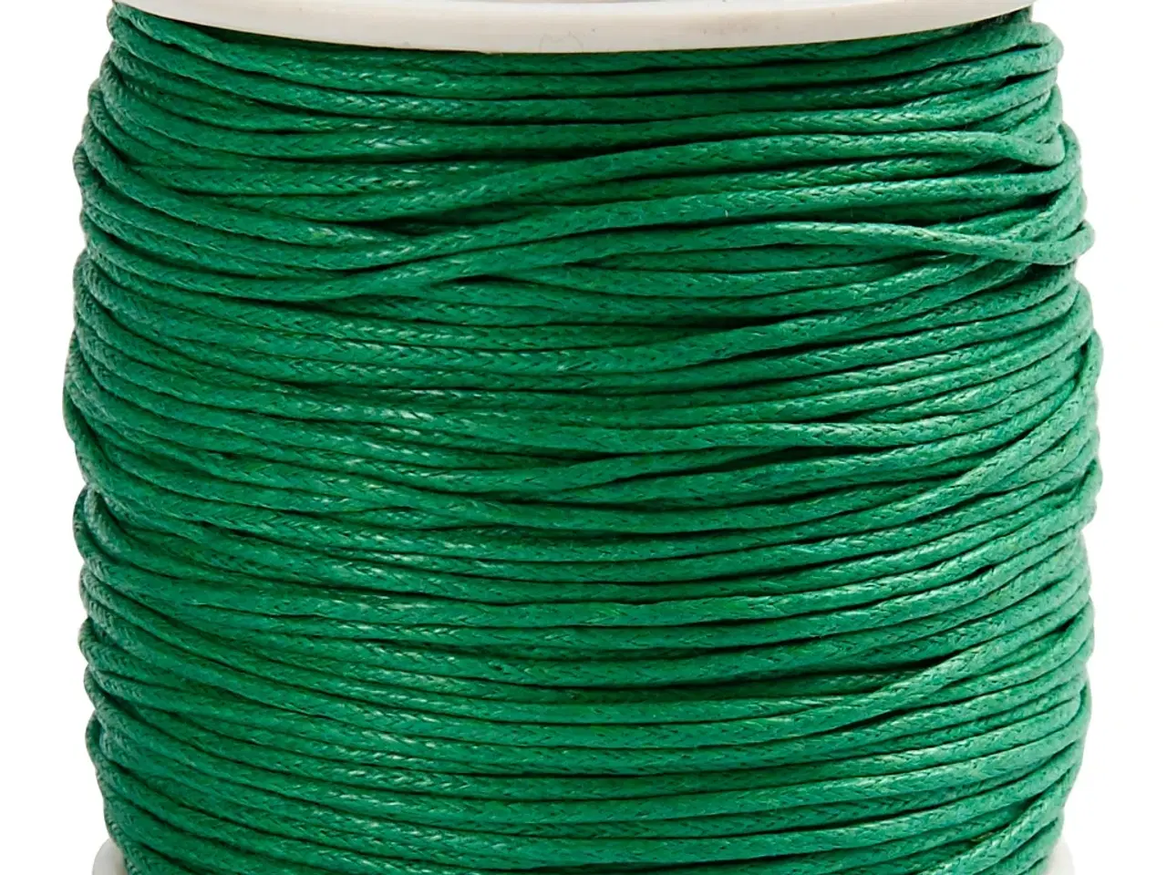 Billede 1 - Voksbelagt grøn bomuldssnor 1 mm, 40 m