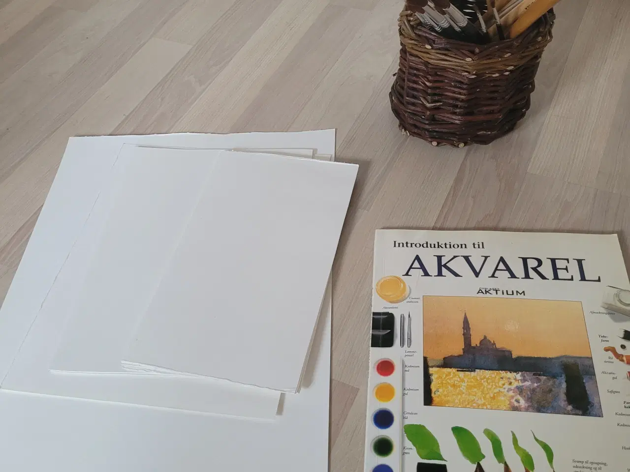 Billede 1 - Akvarel papir og pensler