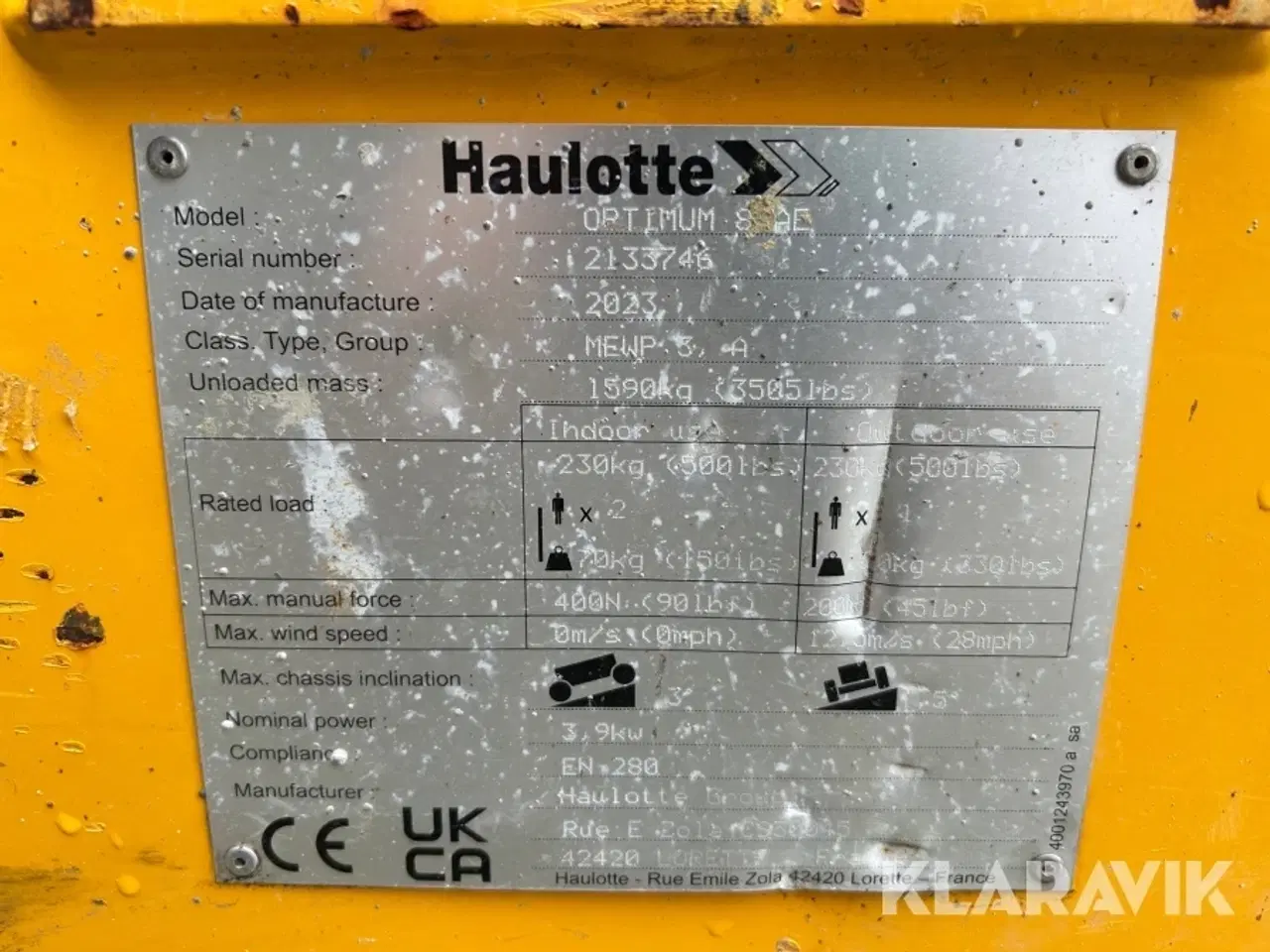Billede 5 - Sakselift Haulotte Optimum