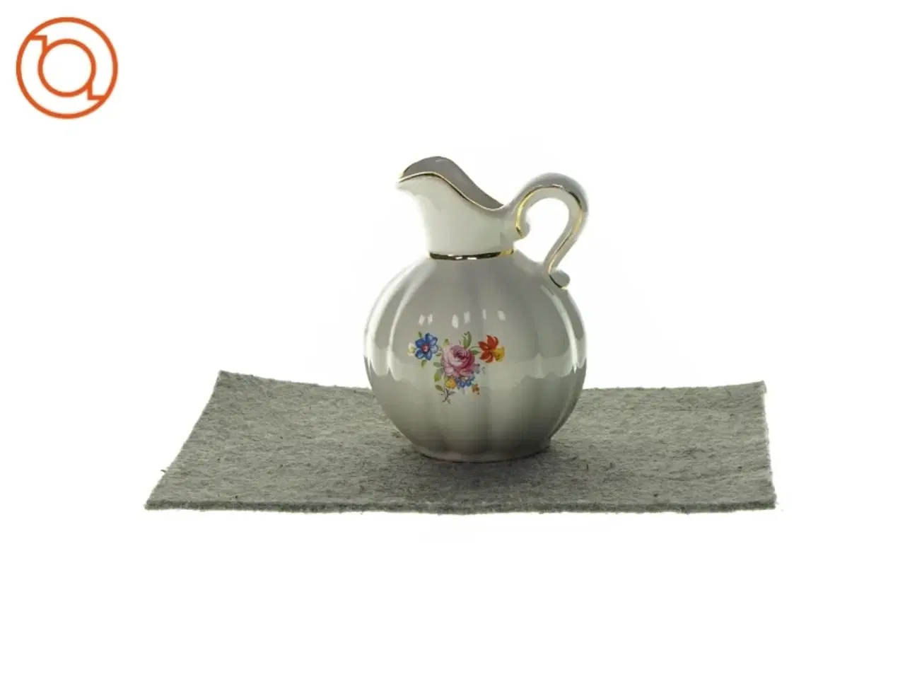 Billede 1 - Kande/ lille vintage vase med blomsterprint (str. 12 x 6cm)