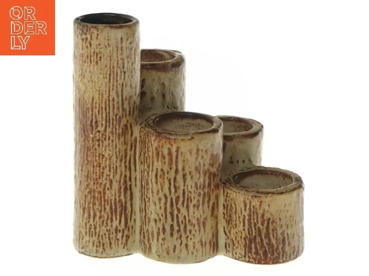 Billede 1 - lysestage/vase i keramik (str. 17x17x12 cm)