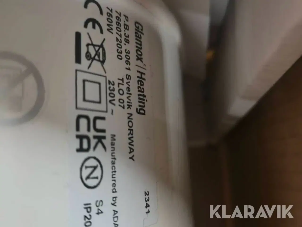 Billede 6 - El radiator Glamox 750 og 1000w 2 styk