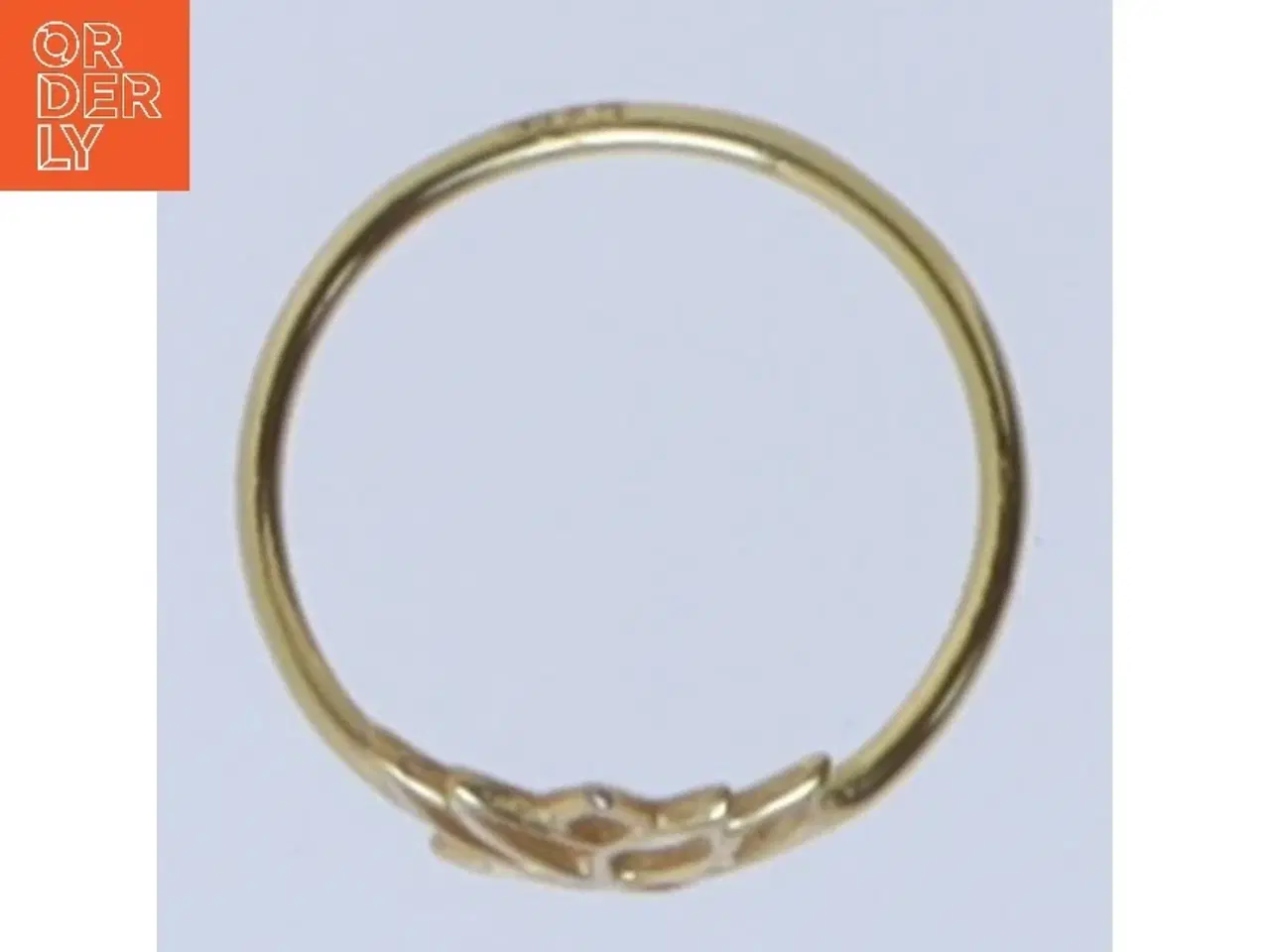 Billede 2 - Guldring med blomstermotiv (str. 49 mm)