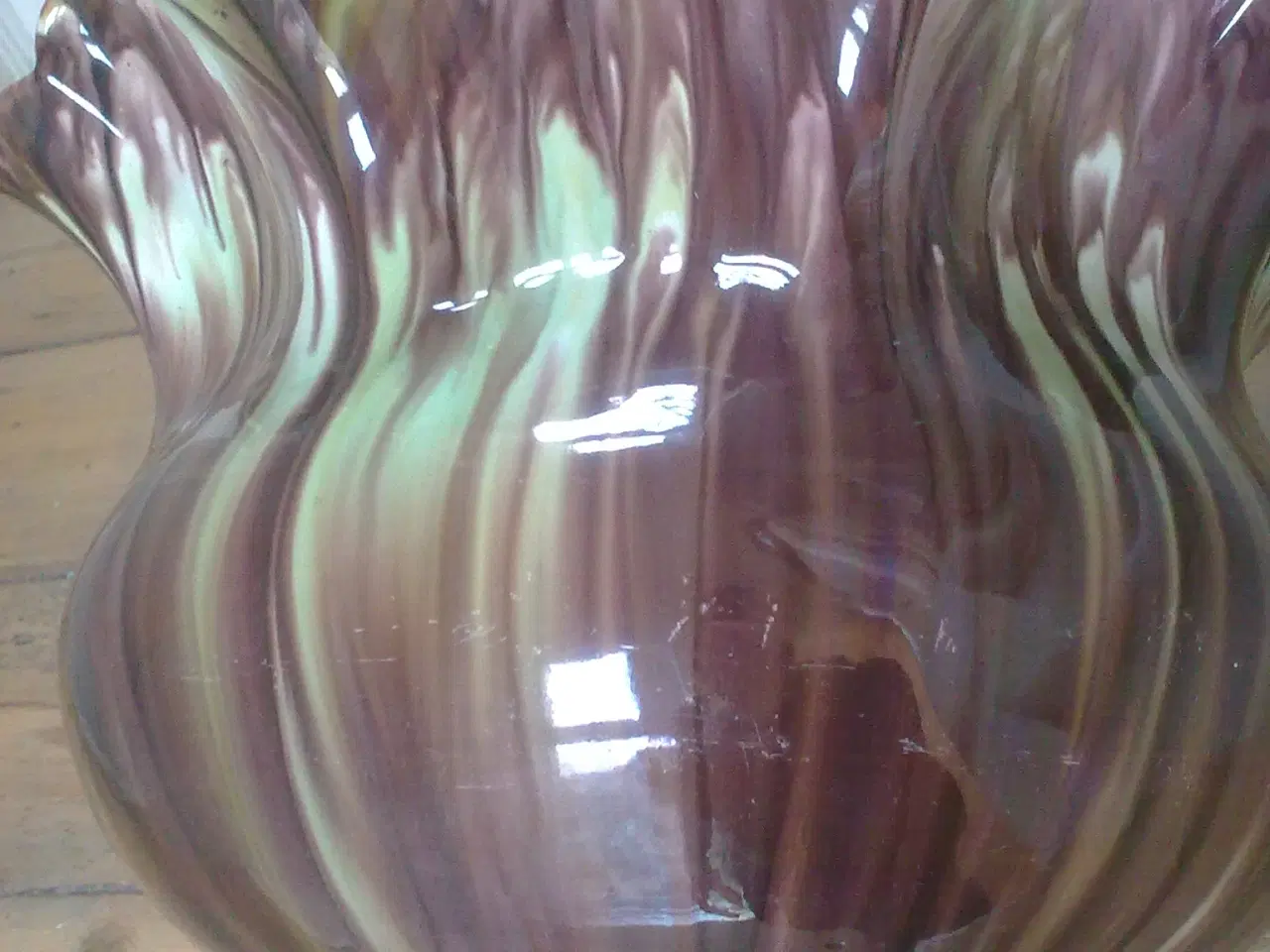 Billede 2 - Potteplante KÆMPE ler krukke DK løbeglasur