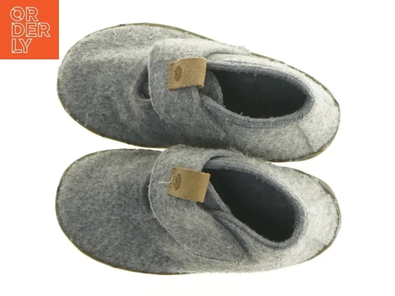 Billede 4 - Grå filt hjemmesko (str. Udvendig sål 21 cm)