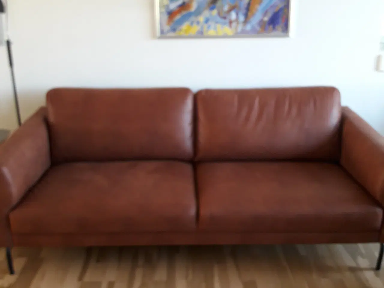 Billede 3 - Lædersofa, 3 pers i kentucky cognac