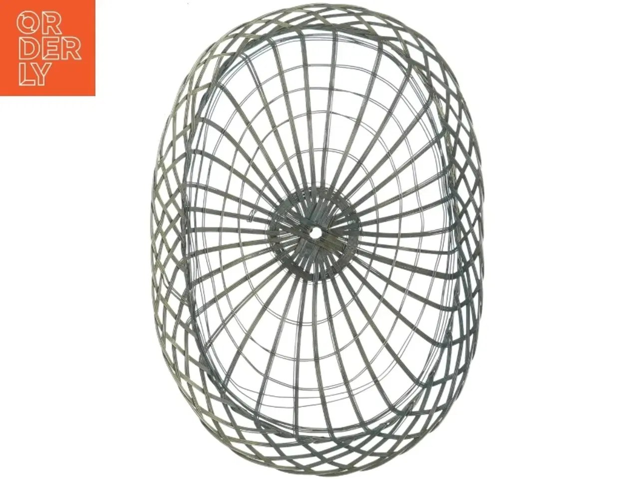 Billede 3 - Fil de Fer Oval Flettet Metal Frugtkurv (str. 31 x 22 cm)