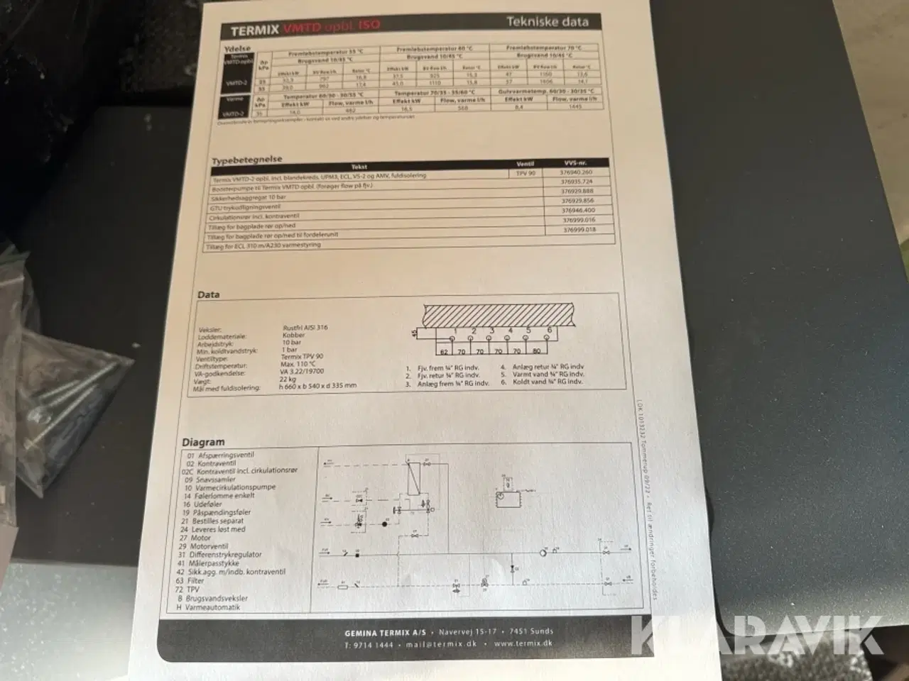 Billede 7 - Fjernvarme Unit Gemina Termix T16H+-1 - 40HP G3/4" varmeveksler