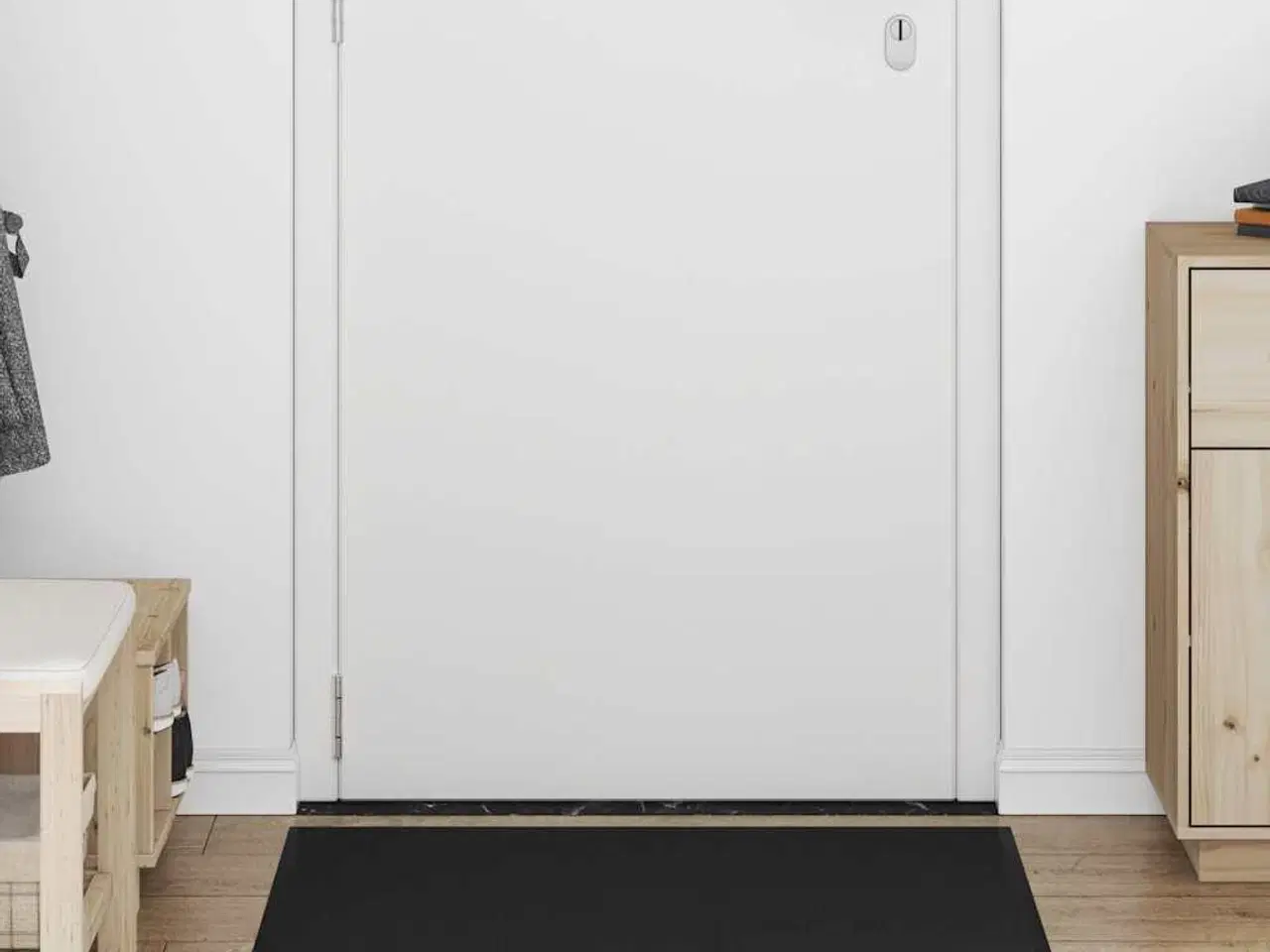 Billede 3 - Dørmåtte Sort 90x150 cm
