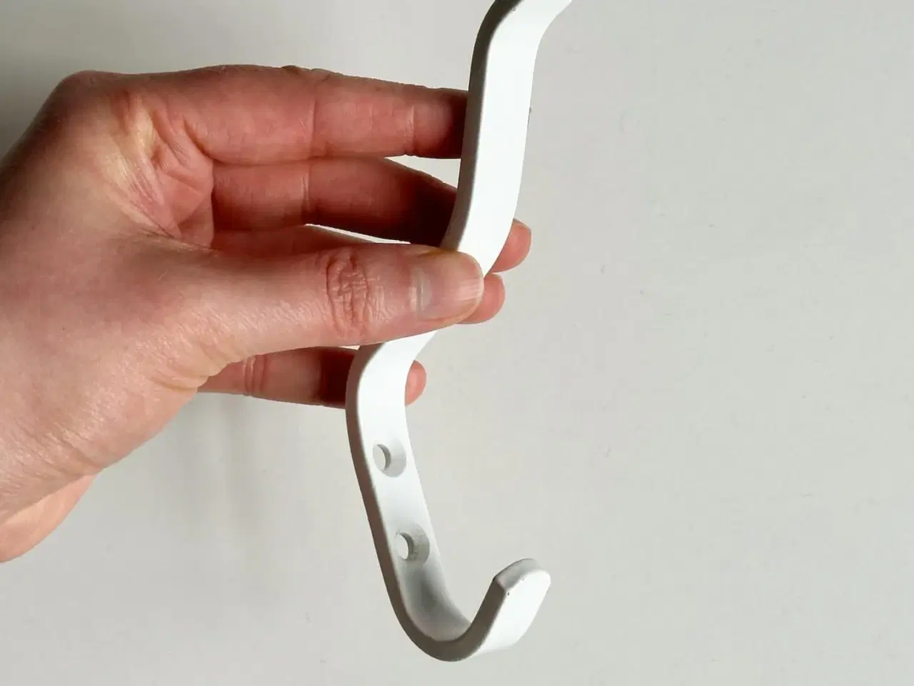 Billede 3 - Hvid retroknag, metal