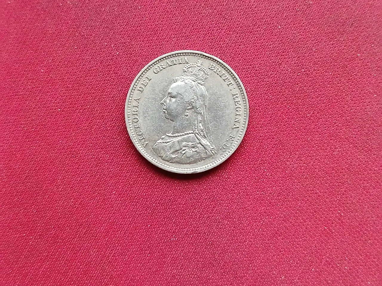 Billede 1 - Sølv shilling 1887