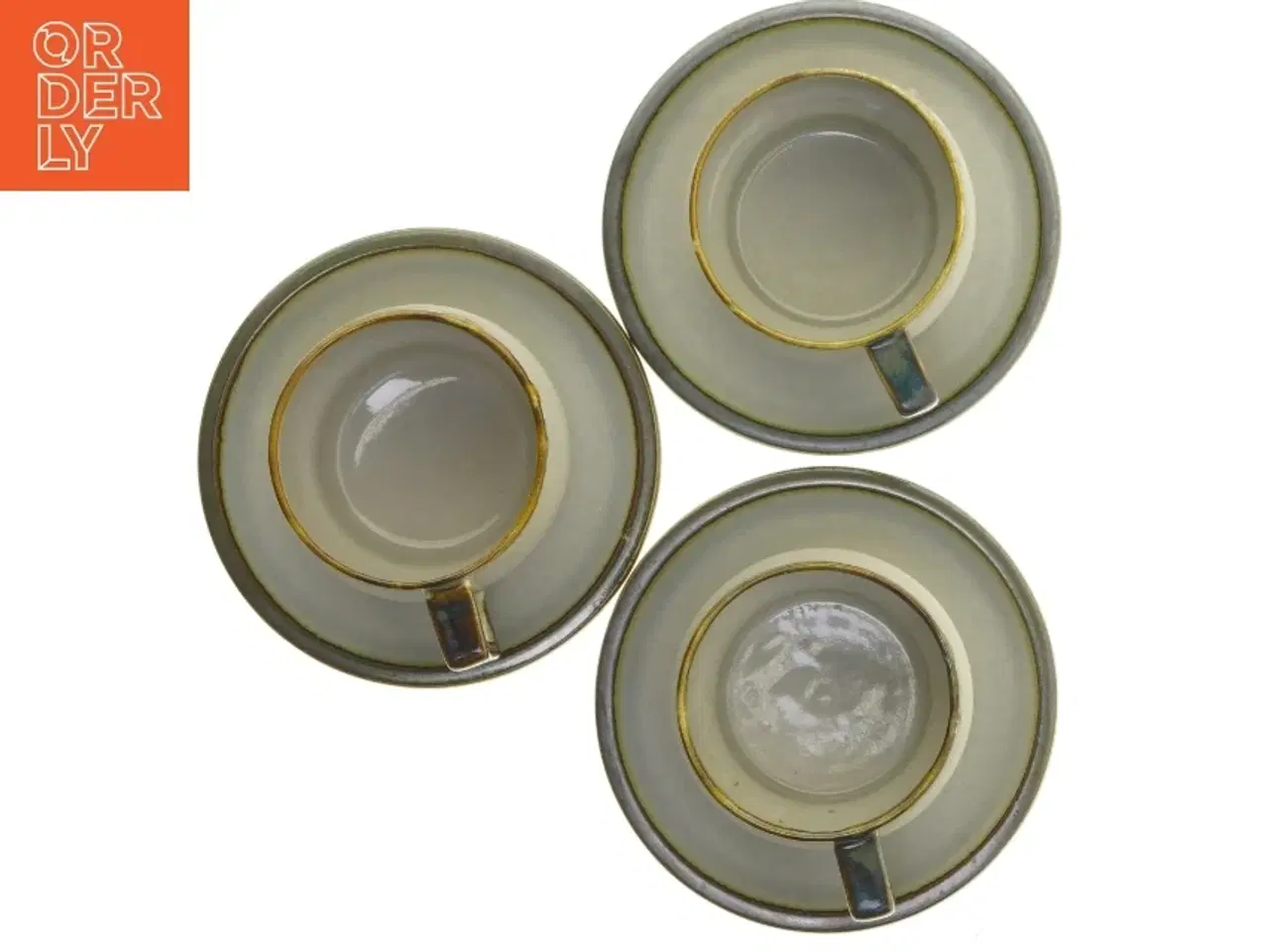 Billede 3 - Kaffekopper med underkopper, sæt af 3 (str. Ø 14,5 og Ø 8,5x6,5 cm) fra B&G