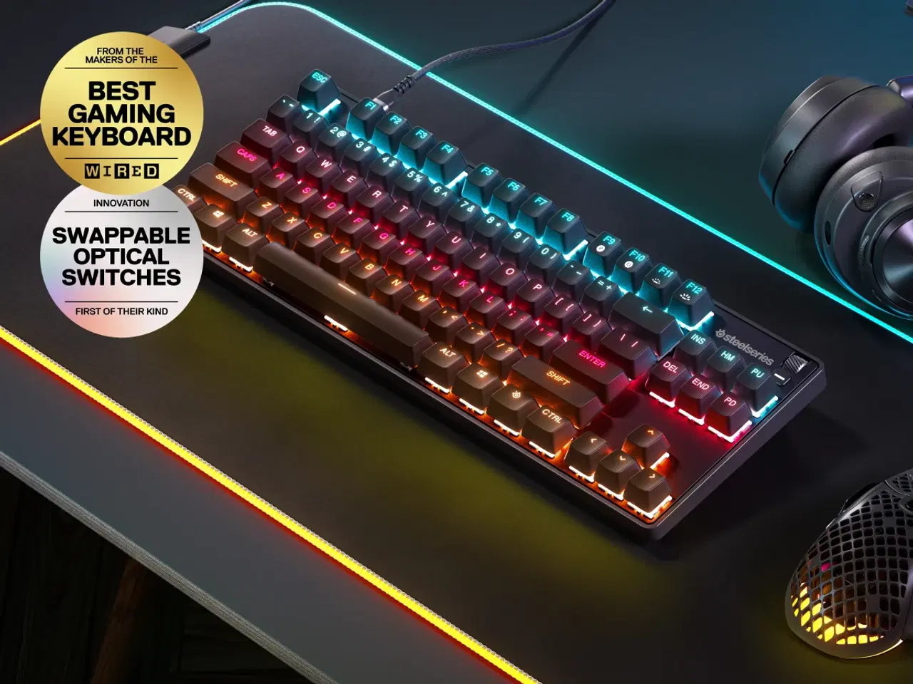 Billede 1 - STEELSERIES Apex 9 Mini - Gaming Tastatur