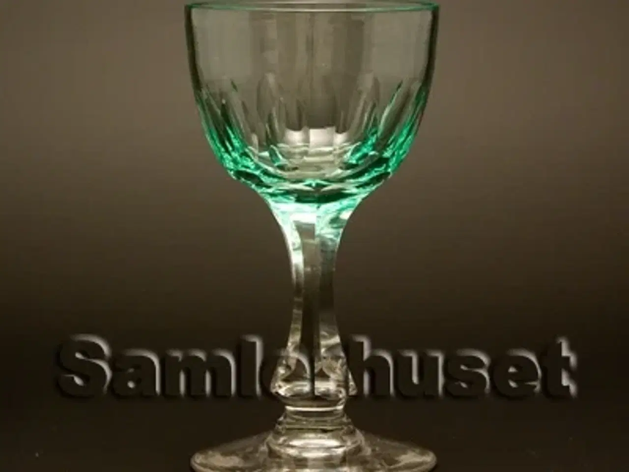 Billede 1 - Derby Hvidvinsglas, grøn. H:120 mm.