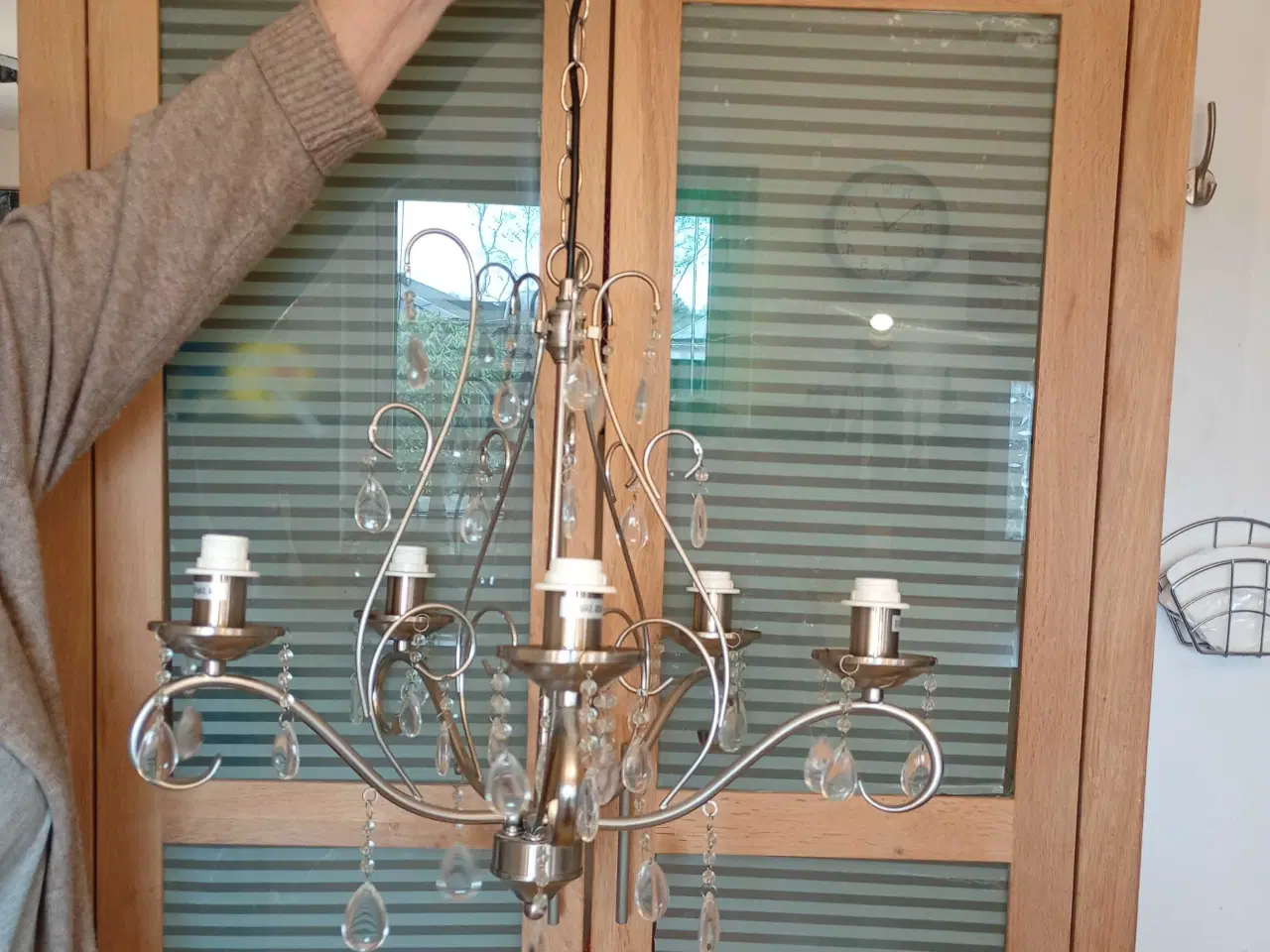 Billede 1 - Metal lampe med 5 pærer 