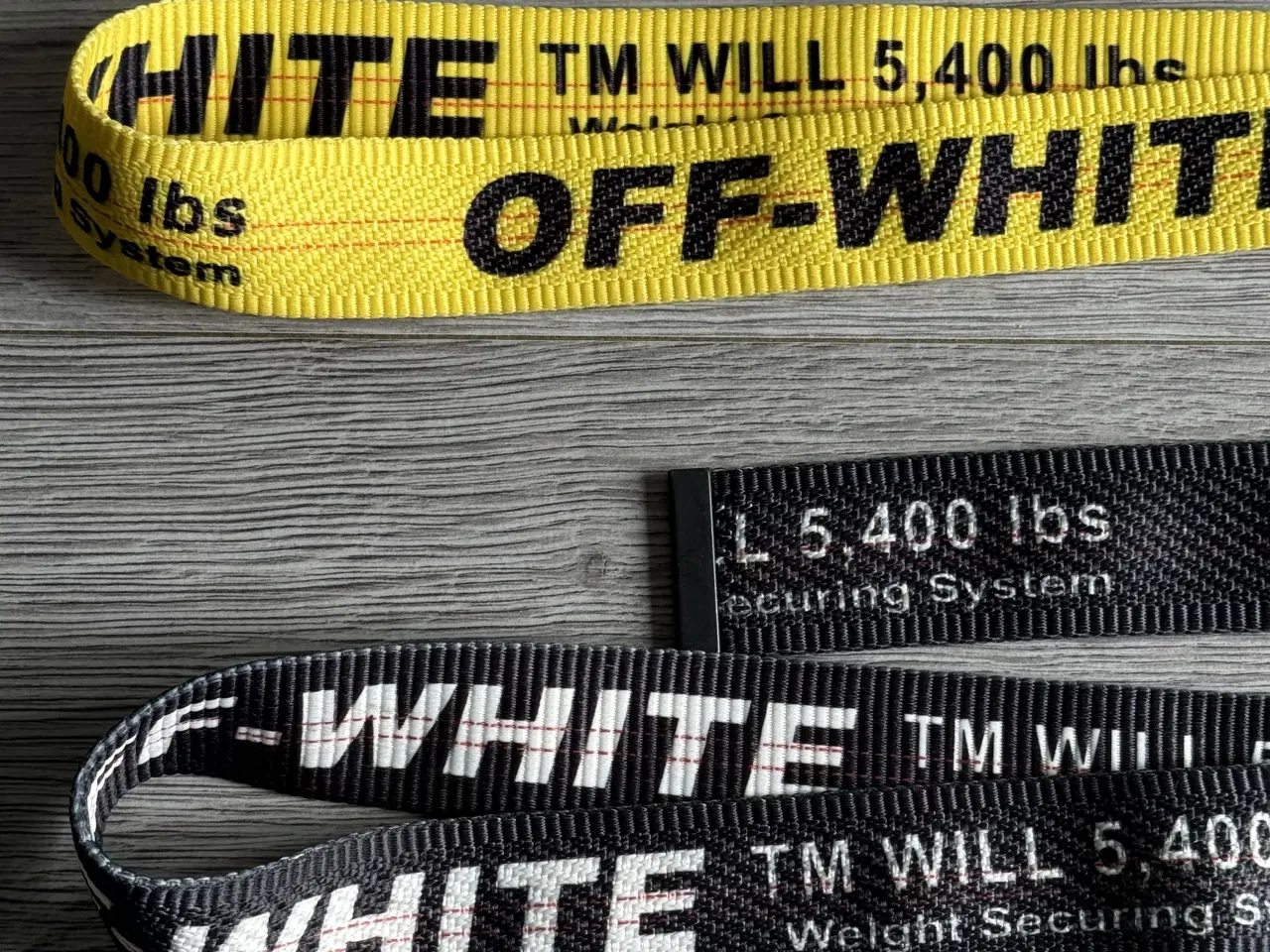 Billede 2 - To nye Off-White bælter, sort el. gult