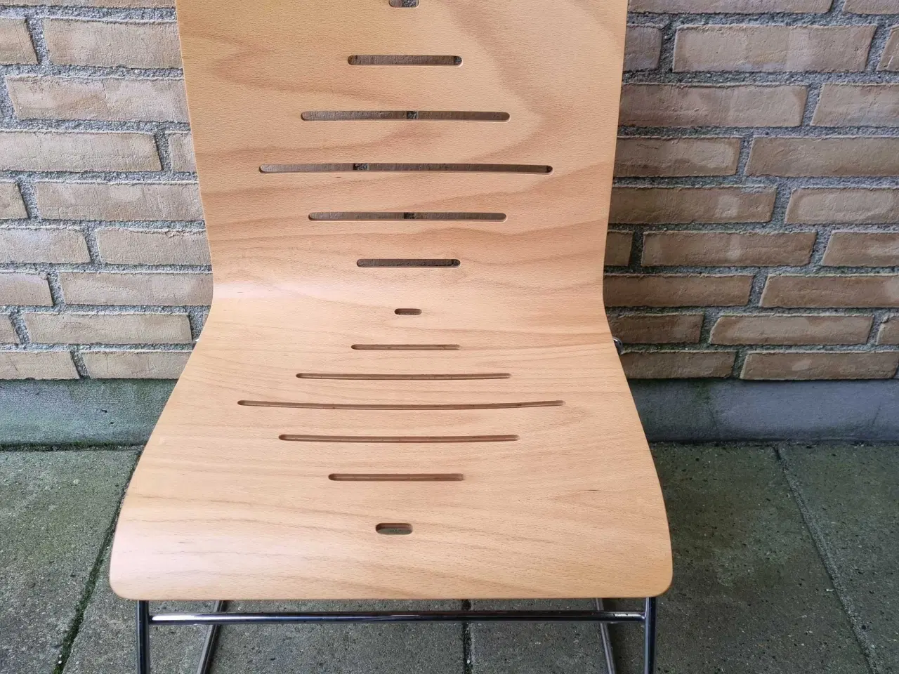 Billede 3 - Træstole med bøjleben