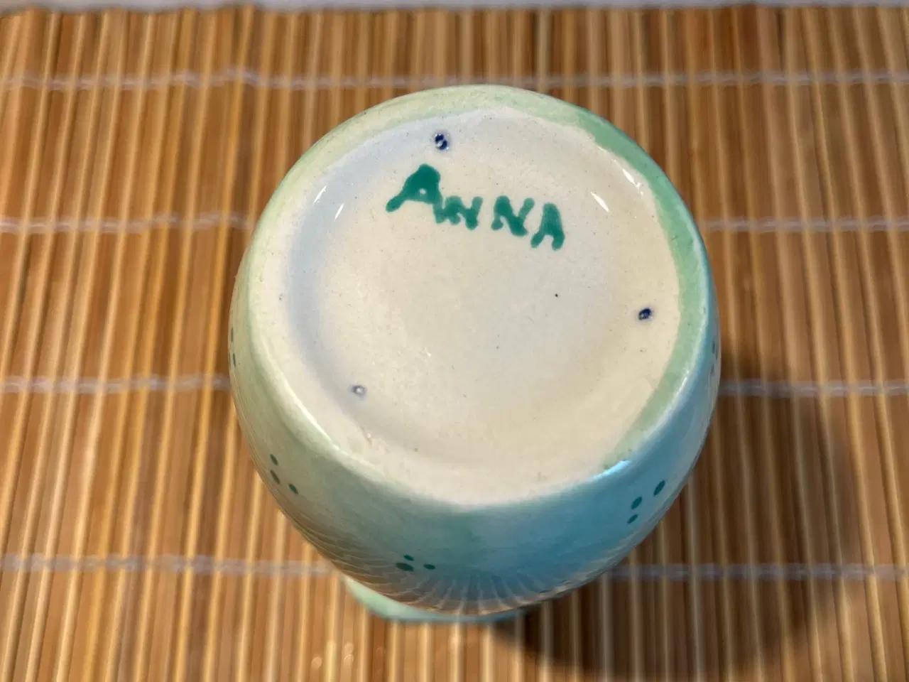 Billede 4 - Smuk håndlavet Anna keramikvase med signatur