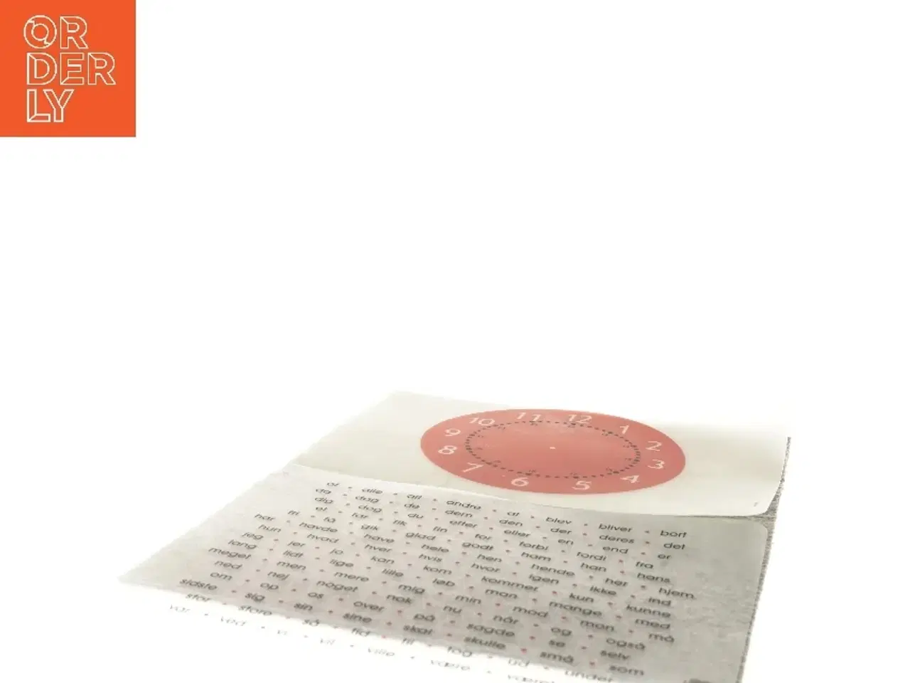 Billede 2 - Dækkerservietter til børn fra Lær Let med urskive og 100 første ord