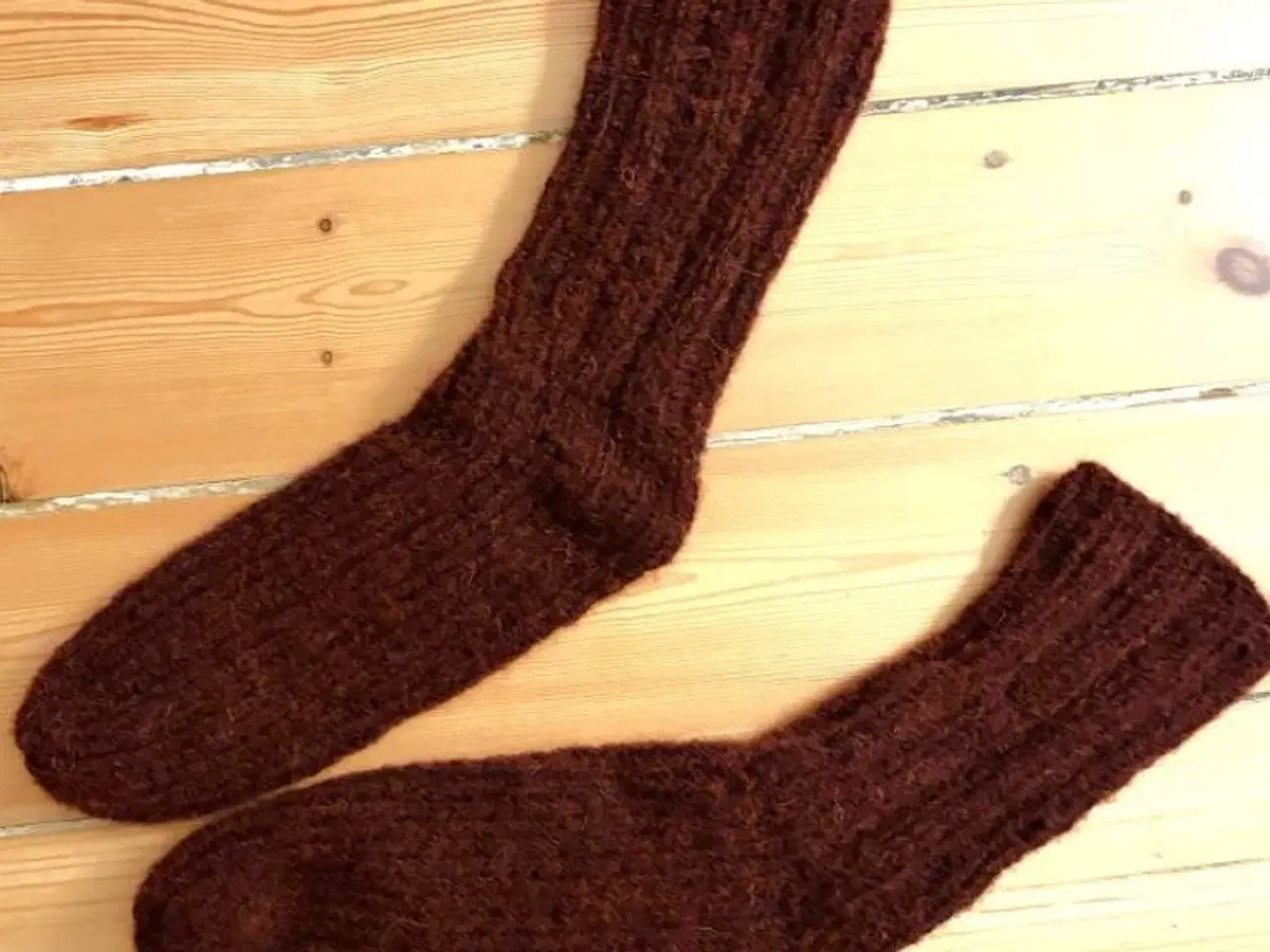 Billede 1 - Håndstrikkede rag-sokker i dín størrelse :-)