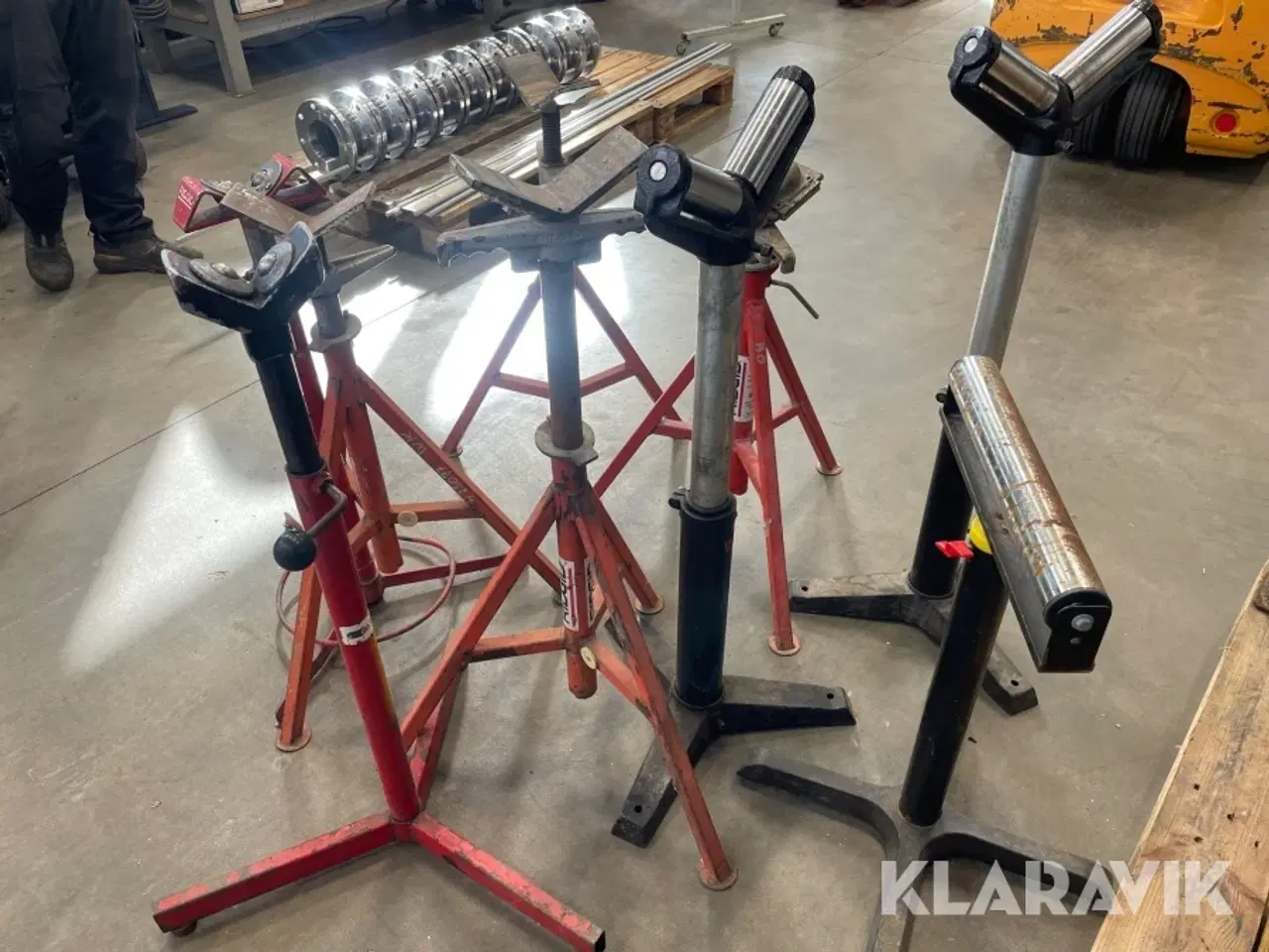 Billede 6 - Rørstøtter og arbejdsbord Ridgid vf-99 8 styk
