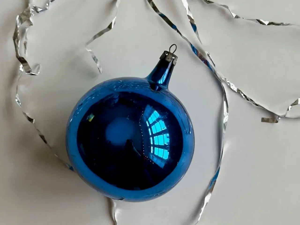 Billede 1 - Vintage julekugle, stor blå