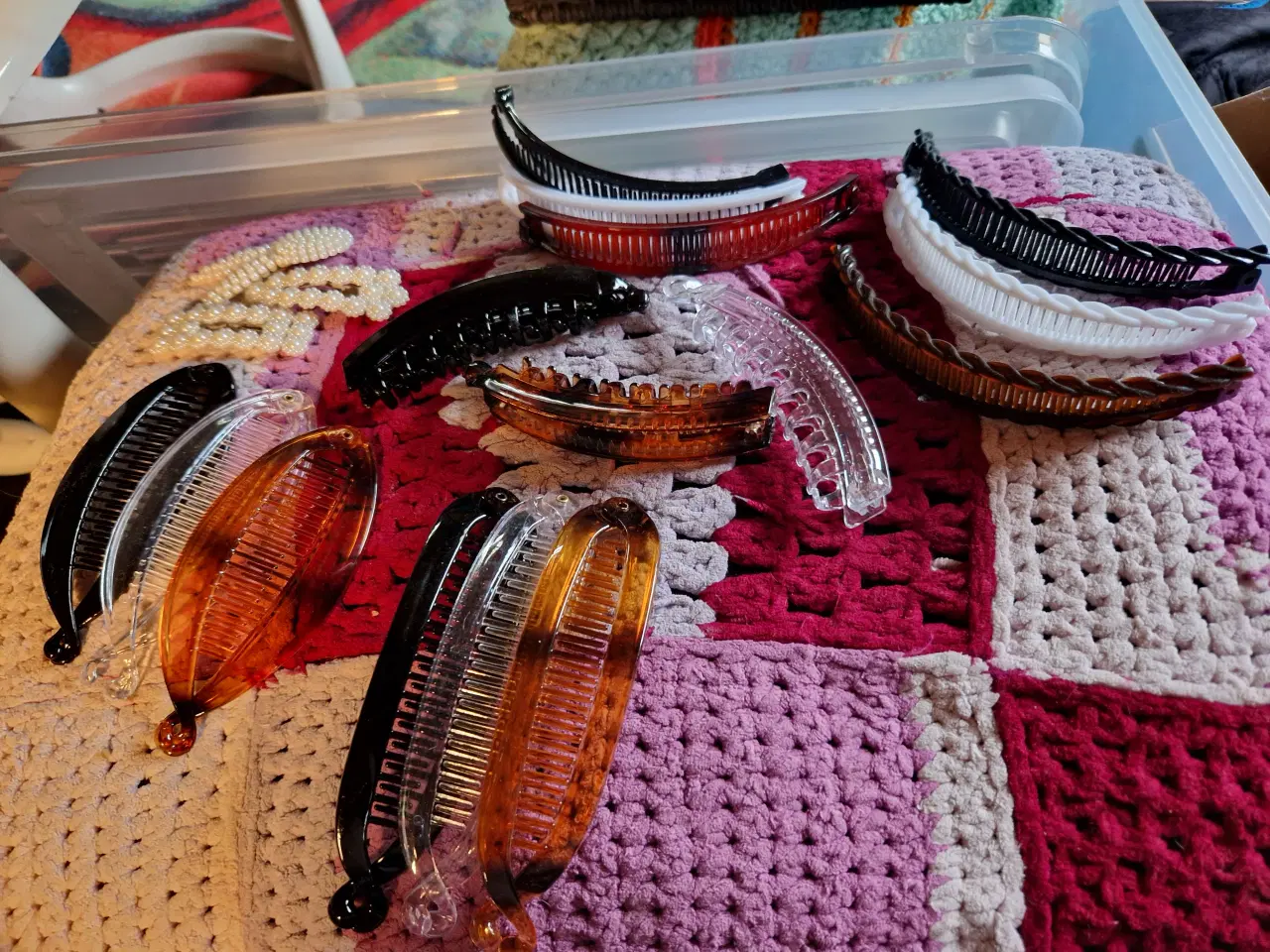 Billede 1 - Hårpynt farvig