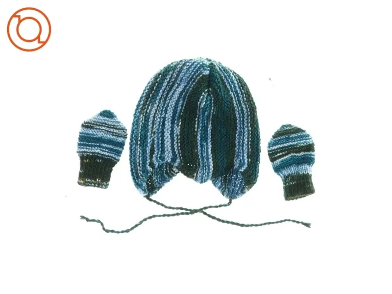 Billede 1 - Strikket djævlehue med vanter