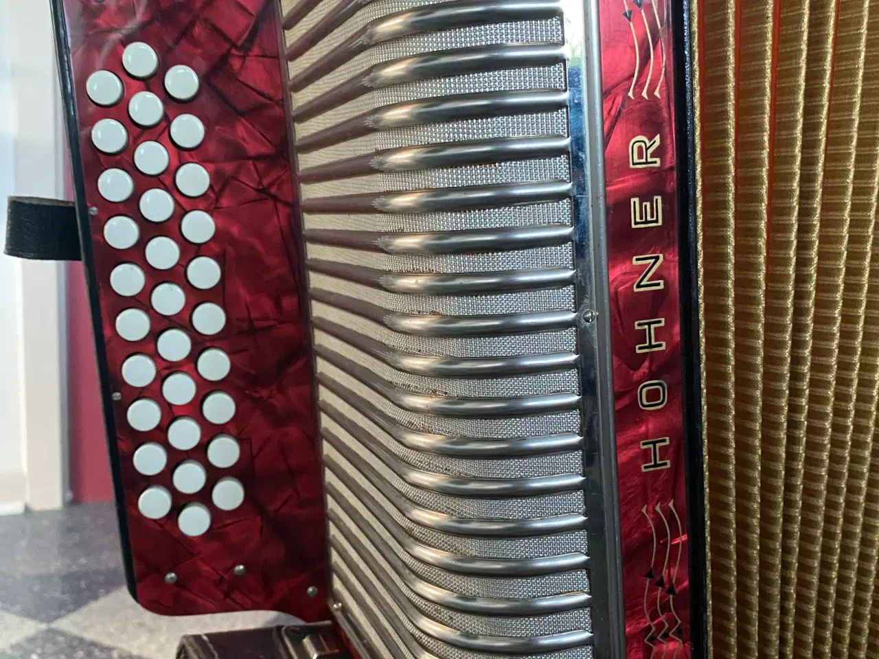Billede 2 - Flot diatonisk harmonika, Hohner Corona II,C-F-G