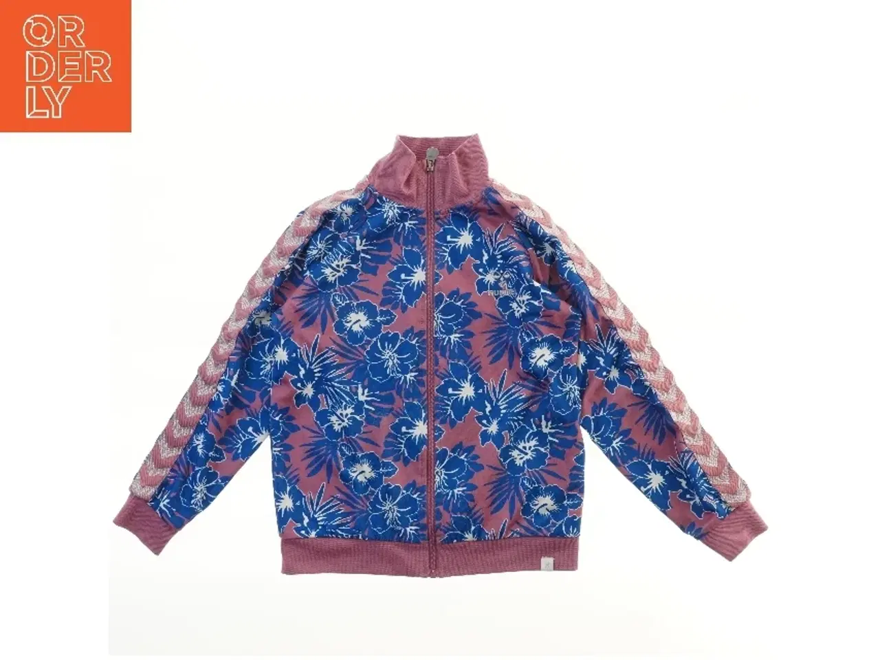 Billede 1 - Blomstret sweatshirt med lynlås fra Hummel (str.  45x60 cm)