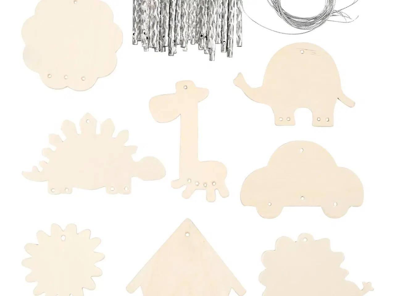 Billede 1 - Vindspil i Lyst Træ - 24 stk. (9-14 cm)