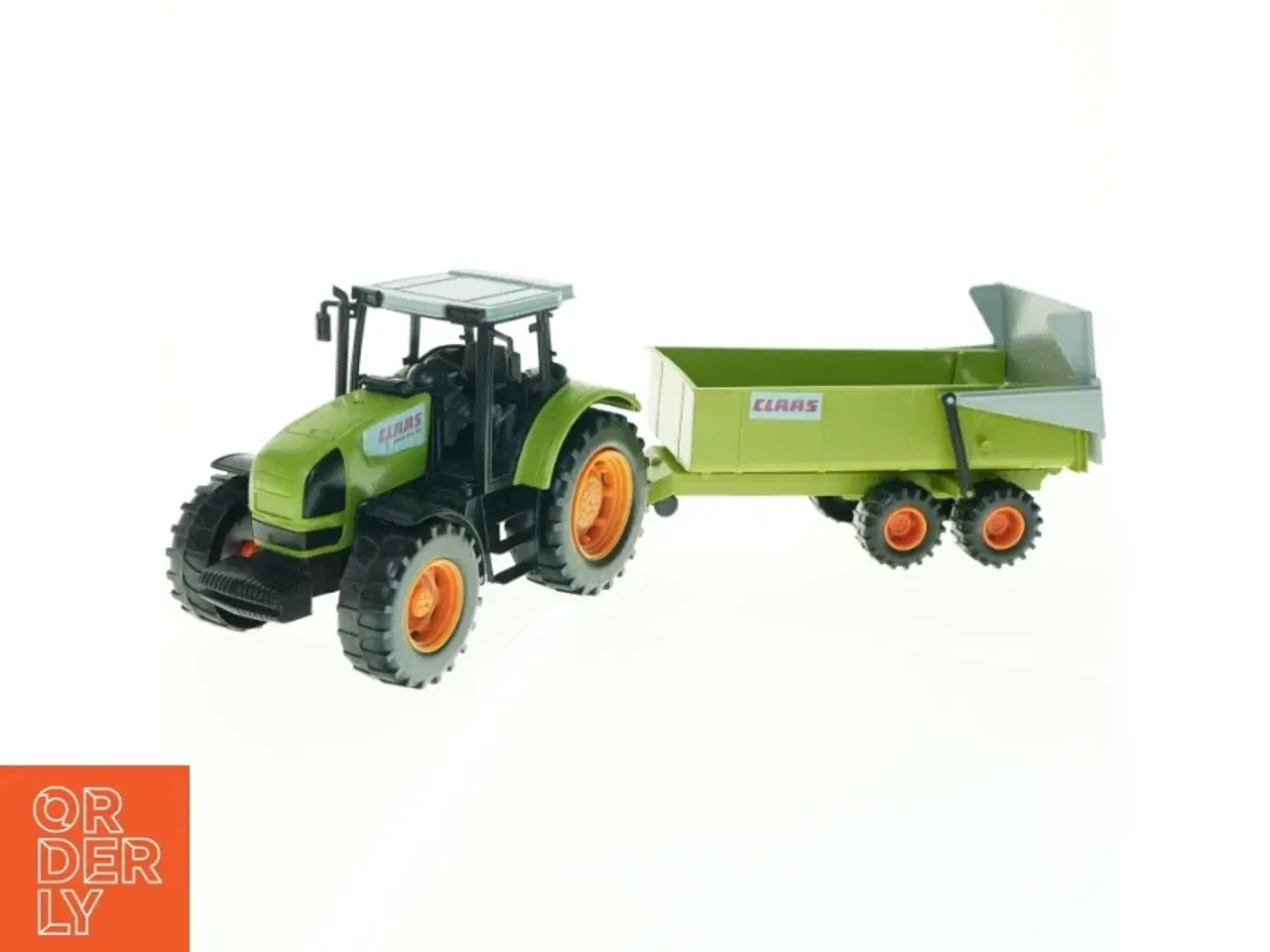 Billede 1 - Grøn traktor med tipvogn (str. 54x16 cm)