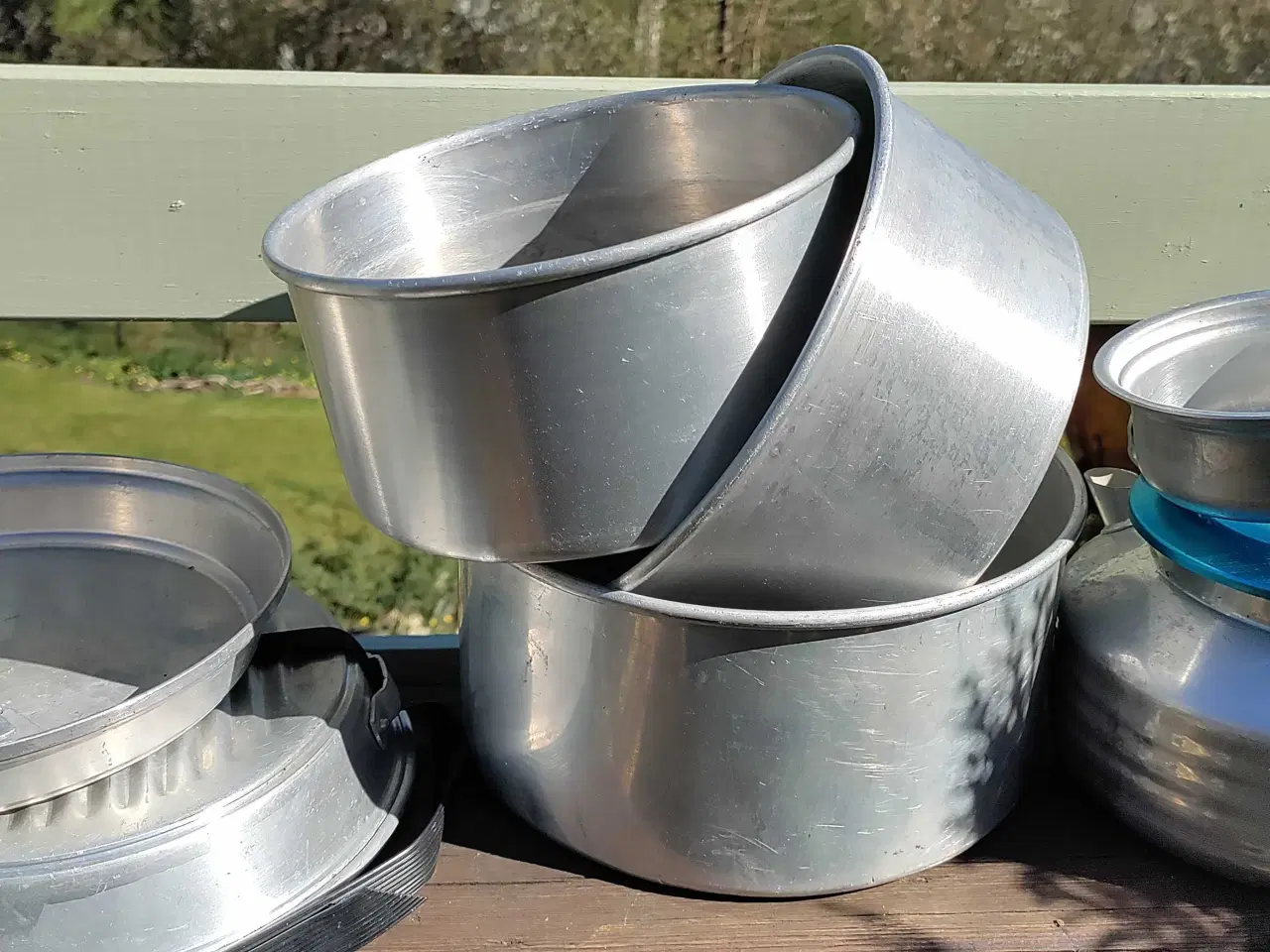 Billede 2 - Kogesæt i aluminium til gas, sprit og bål, 10 dele