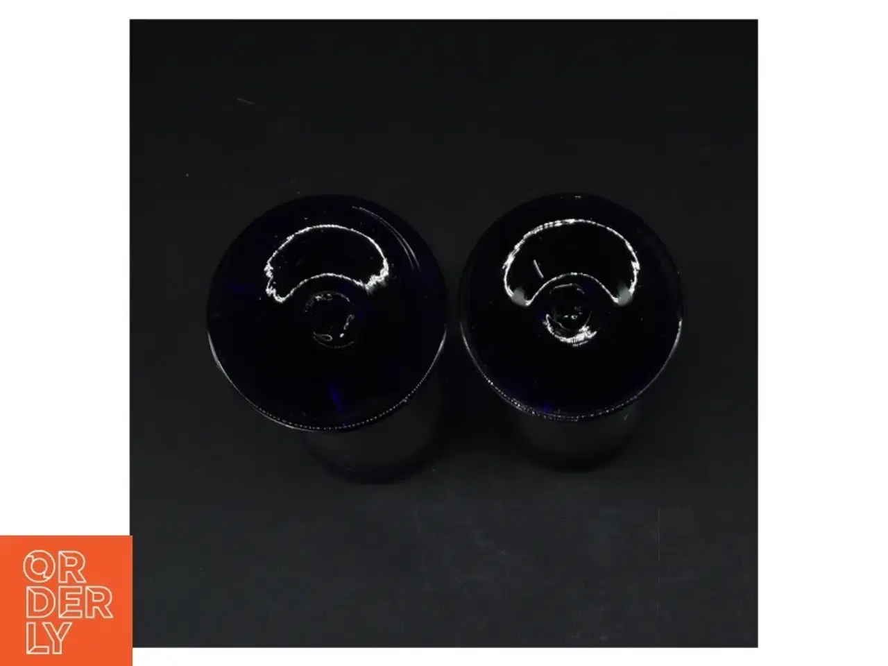 Billede 2 - champagneglas med blå kant (str. Ø. 6 cm. længde, 18 cm)