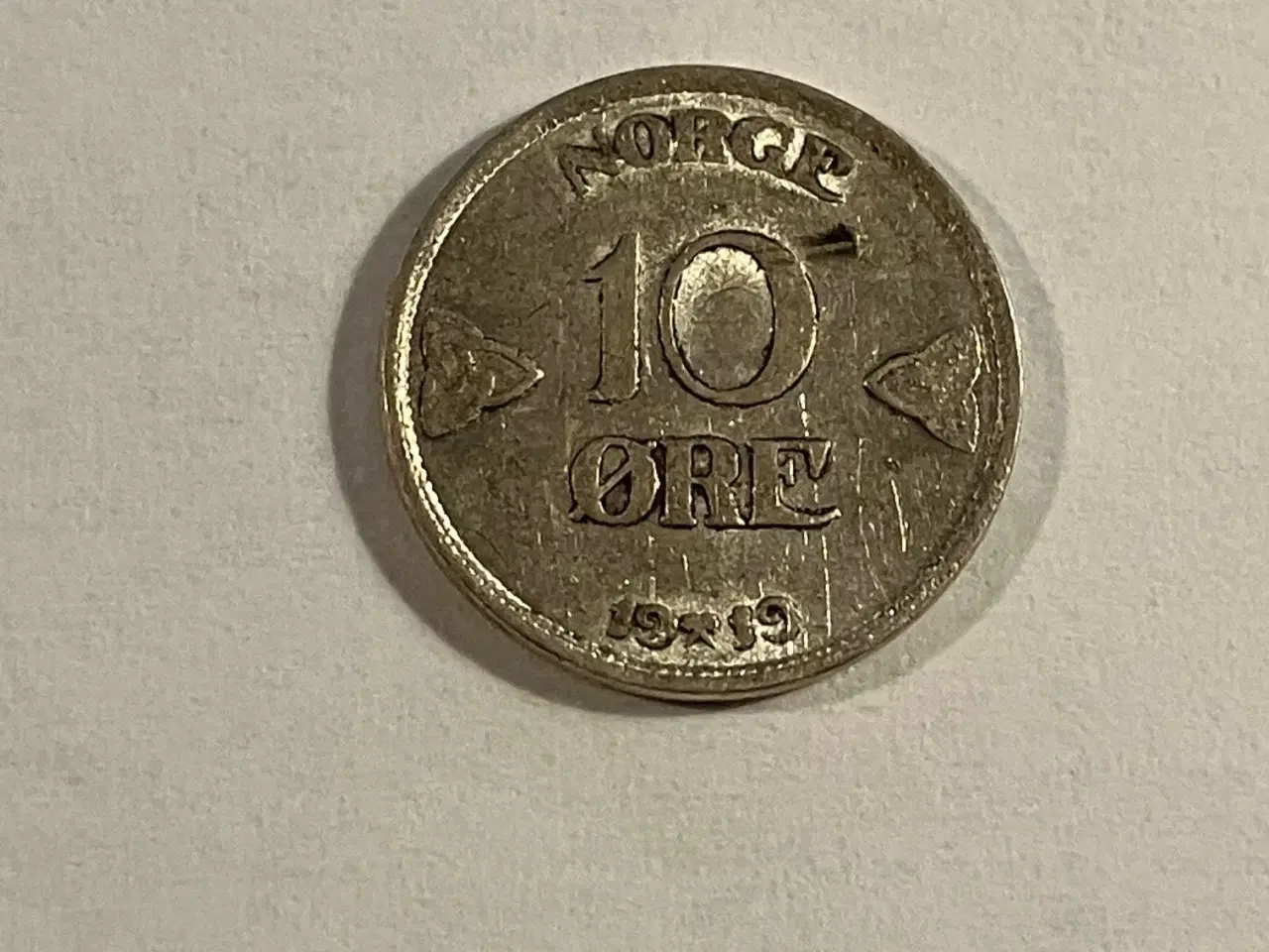 Billede 1 - 10 Øre Norge 1919 Renset
