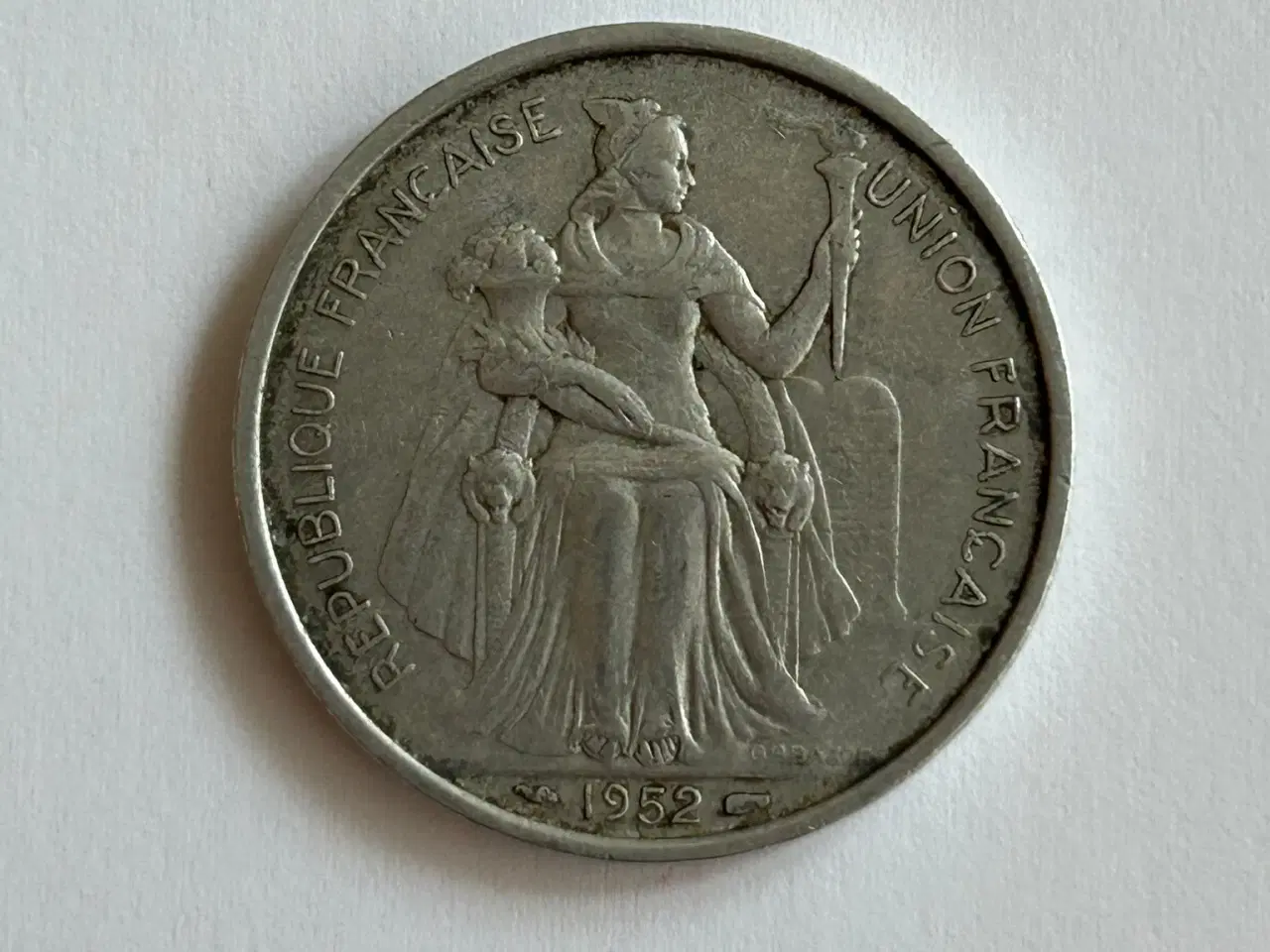 Billede 2 - 5 Francs New Caledonia 1952