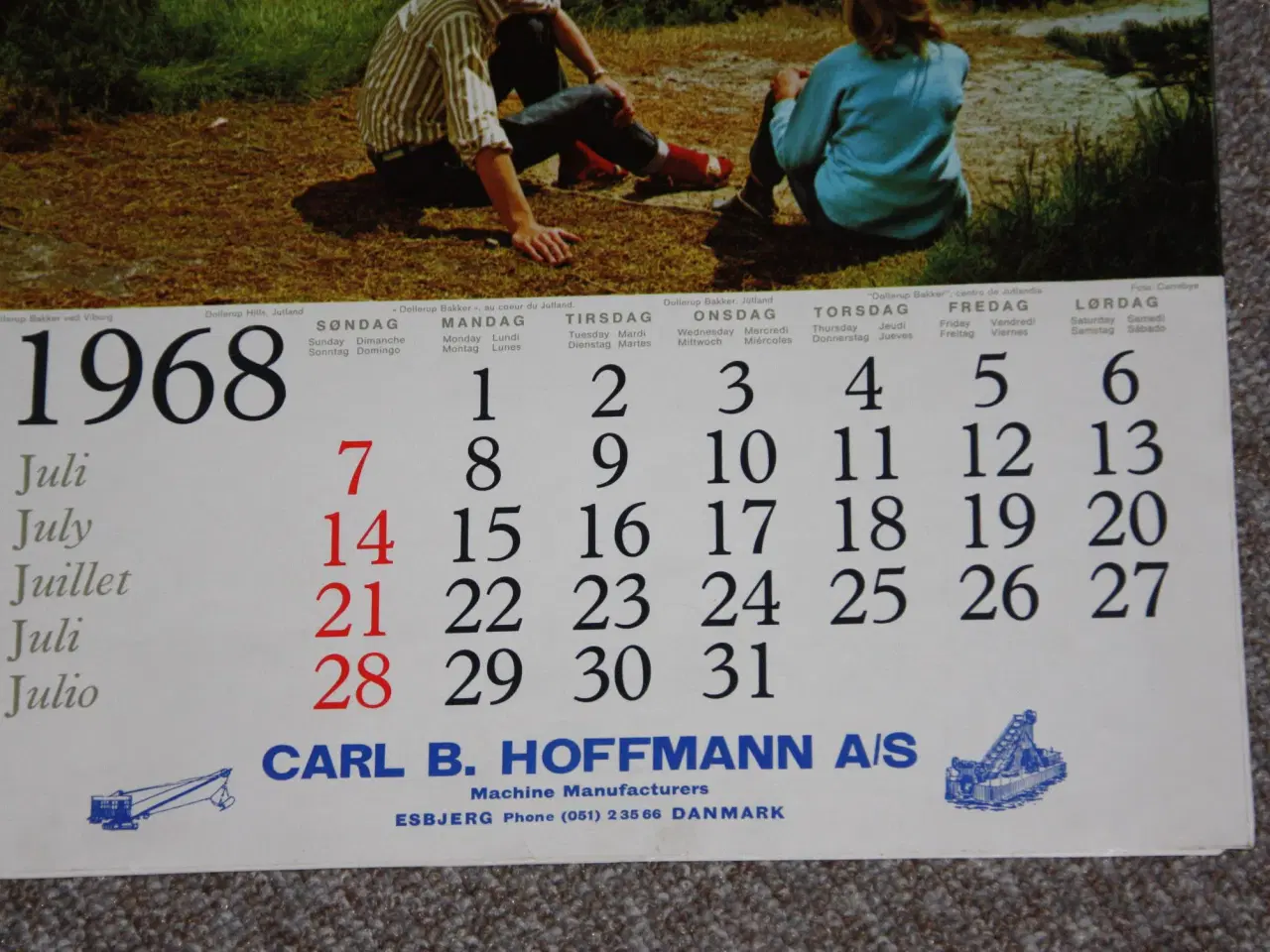 Billede 3 - Retro kalender fra 1968