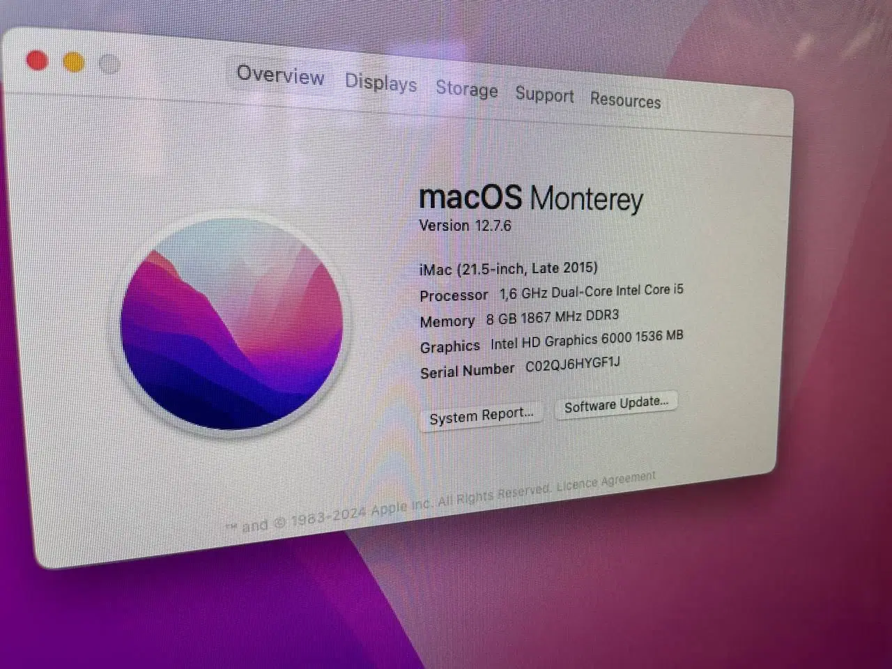 Billede 2 - iMac 21.5” (Late 2015) – 1TB – 8GB RAM