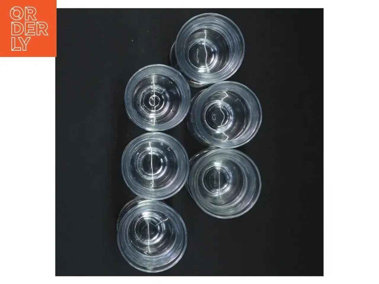 Billede 3 - Holmegaard - Seks glas på fod (str. Ø 6x10,5 cm)