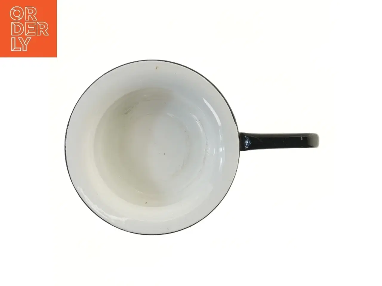 Billede 1 - Hvid emalje spand med sort hank (str. Ø 28 cm)