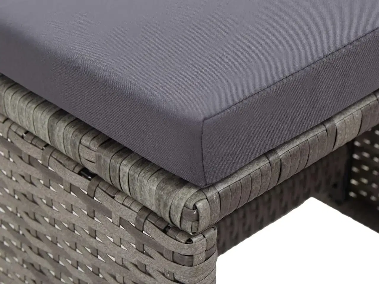 Billede 7 - Havetaburetter 2 stk. med hynder polyrattan antracitgrå