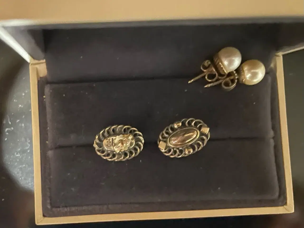 Billede 2 - Perle og sølv/ædelsten øreringe Georg Jensen 2004