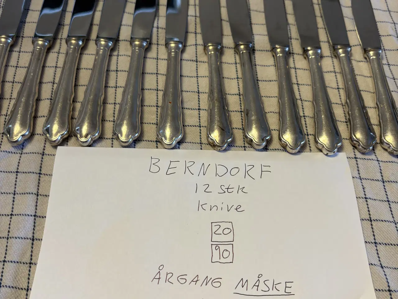 Billede 2 - Berndorf sølvbelagt bestik 12 knive og 12 gafler