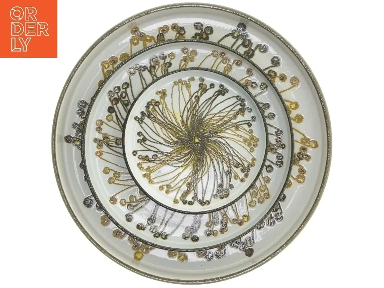 Billede 1 - 3 fade med blomstermønster - Royal Copenhagen - Ø 17 & 25 & 33