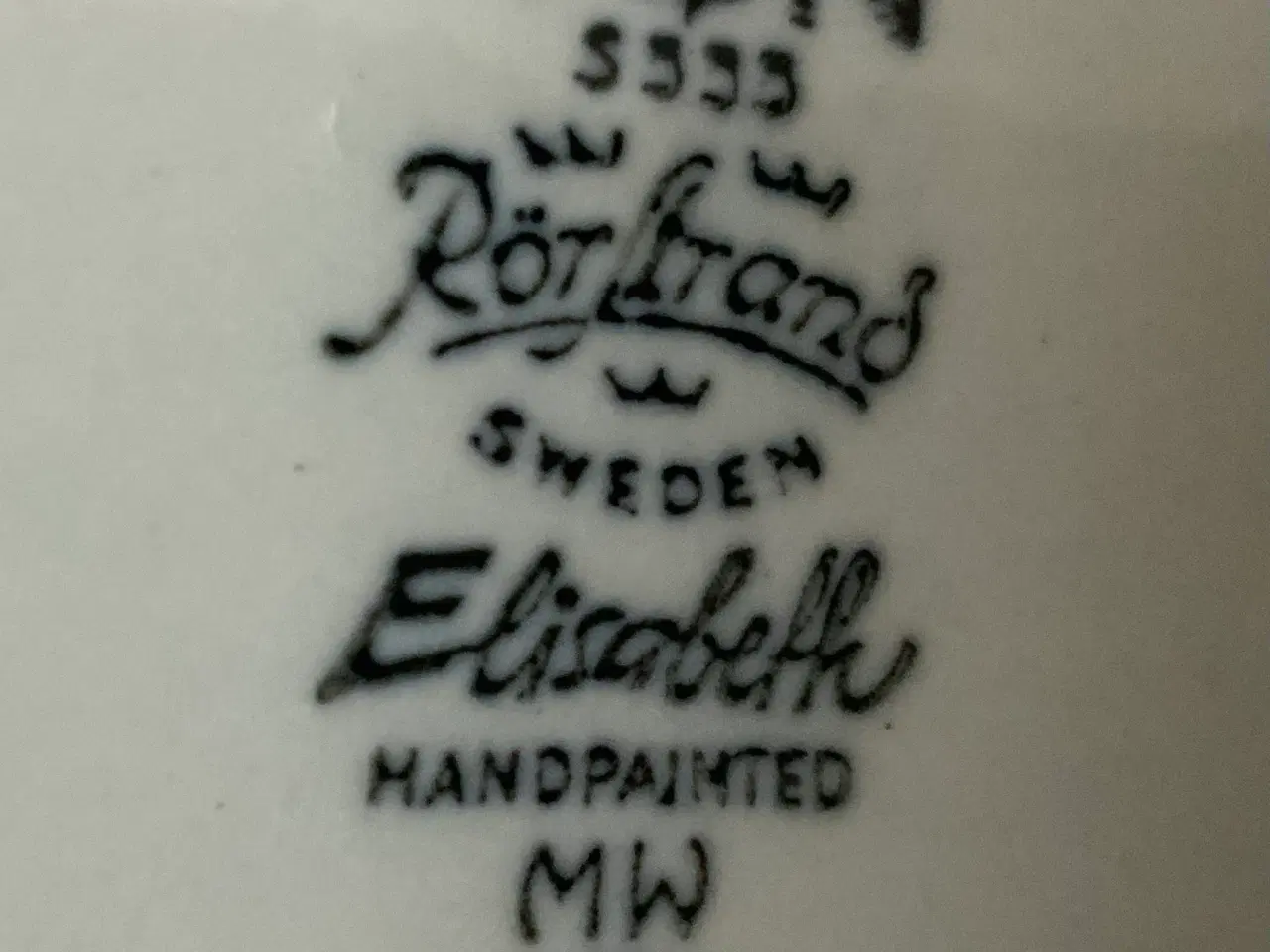 Billede 3 - TESTEL Elisabeth Rørstrand , 6 kopper og tekande.