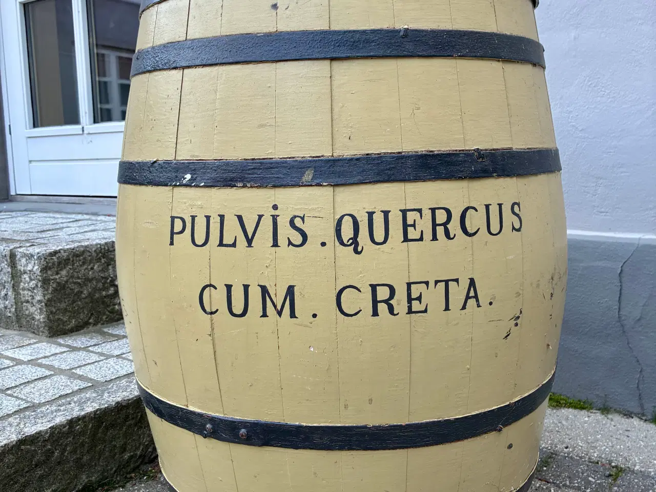Billede 2 - Vintage Trætønde med låg – PULVIS QUERCUS CUM CRET