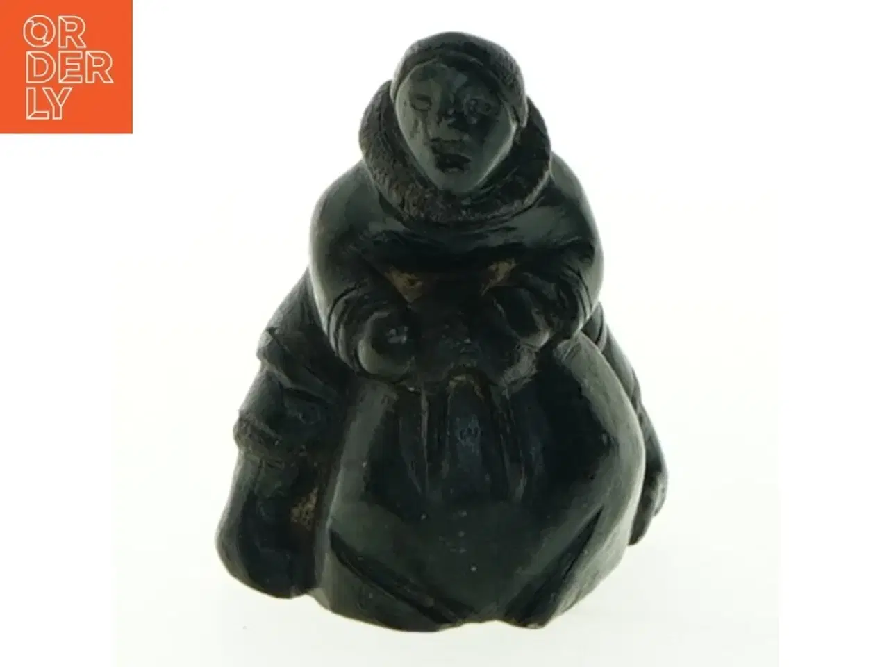 Billede 1 - Grønlandica. Inuitfigur (str. 7,5x6 cm)